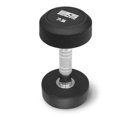 BRONZE GYM, 2.5-25 кг - 10 пар, шаг 2,5 кг Набор обрезиненных гантелей (BGDBR025-250)