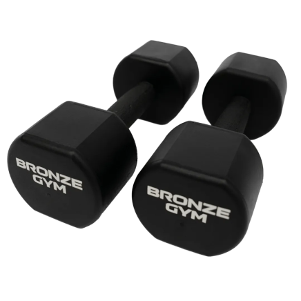 BRONZE GYM, 1-10 кг - 10 пар, шаг 1 кг Набор термополиуретановых гантелей
