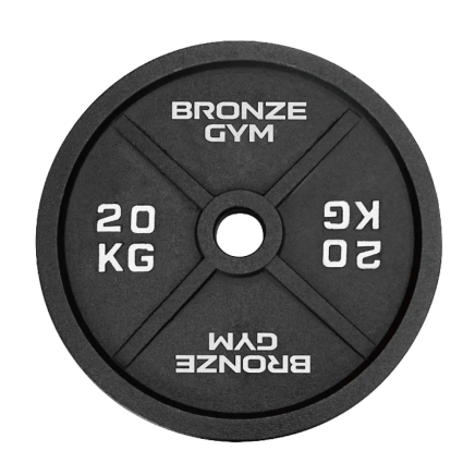 Диск 20 кг BRONZE GYM олимпийский чугунный