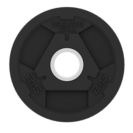 Диск 2,5 кг BRONZE GYM олимпийский обрезиненный
