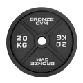 Диск 20 кг BRONZE GYM олимпийский чугунный