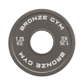 Диск 1,25 кг BRONZE GYM калиброванный для пауэрлифтинга, серый