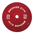 Диск 25 кг BRONZE GYM калиброванный для пауэрлифтинга, красный