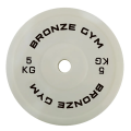Диск 5 кг BRONZE GYM олимпийский тренировочный, белый