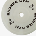 Диск 5 кг BRONZE GYM олимпийский тренировочный, белый