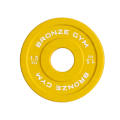 Диск 1,5 кг BRONZE GYM олимпийский тяжелоатлетический, желтый (BGPLWL015)