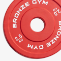 Диск 2,5 кг BRONZE GYM олимпийский тяжелоатлетический, красный