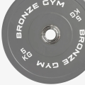 Диск 5 кг BRONZE GYM олимпийский тяжелоатлетический, серый