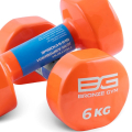 Гантели для аэробики виниловые BRONZE GYM,6 кг., пара — фото 2
