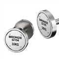 Набор стальных гантелей BRONZE GYM, 12-30 кг - 10 пар, шаг 2 кг — фото 2