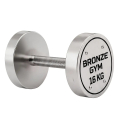 Набор стальных гантелей BRONZE GYM, 32-50 кг - 10 пар, шаг 2 кг — фото 3