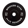 Диск 2,5 кг BRONZE GYM калиброванный для пауэрлифтинга, черный — фото 1