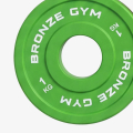 Диск 1 кг BRONZE GYM олимпийский тяжелоатлетический, зеленый — фото 2