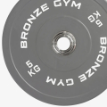Диск 5 кг BRONZE GYM олимпийский тяжелоатлетический, серый — фото 2
