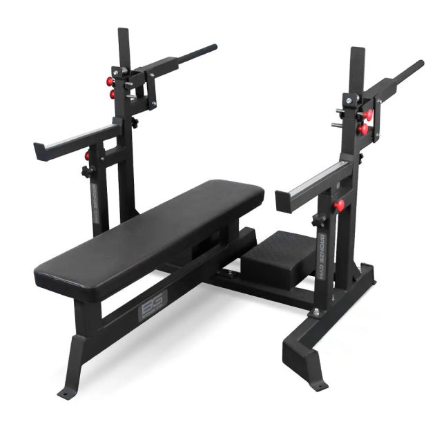 BRONZE GYM AL-321 Скамья для жима пауэрлифтерская с механизмом подъёма штанги