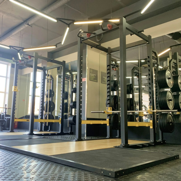 BRONZE GYM BR-1031 Рама для приседов, чёрно-жёлтая — фото 2