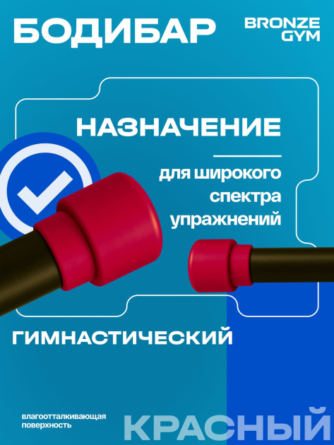 BRONZE GYM БОДИБАР, 4 кг Палка гимнастическая профессиональная — фото 8