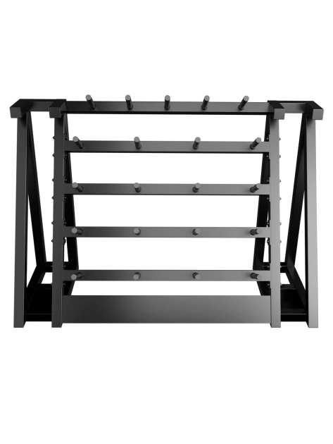 Стойка для хранения штанг для аэробики (бодипампов) BRONZE GYM 190х55х128,на 20 шт.  — фото 3