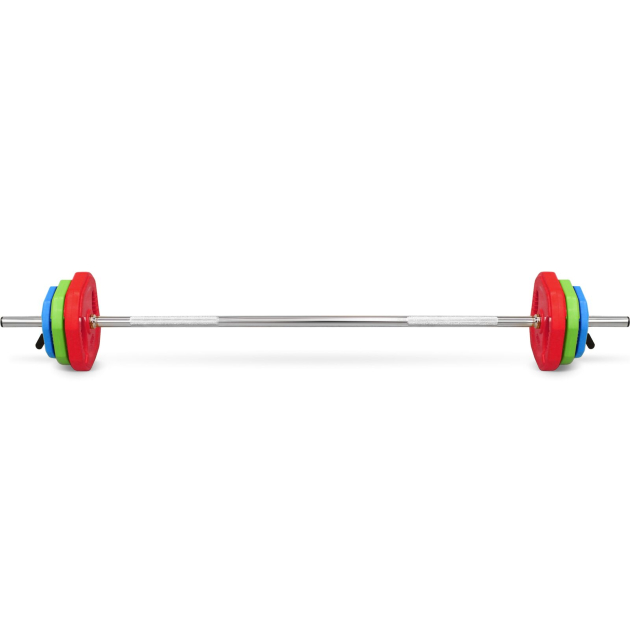Штанга для аэробики BRONZE GYM БОДИПАМП (гриф, весовые диски 2x1,25кг, 2x2, 5кг, 2x5кг, пара замков)
