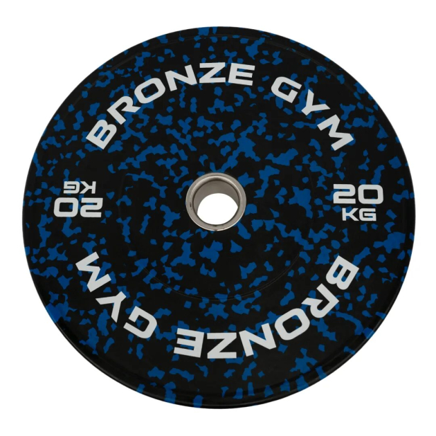 Диск бамперный 20кг BRONZE GYM камуфляж синий