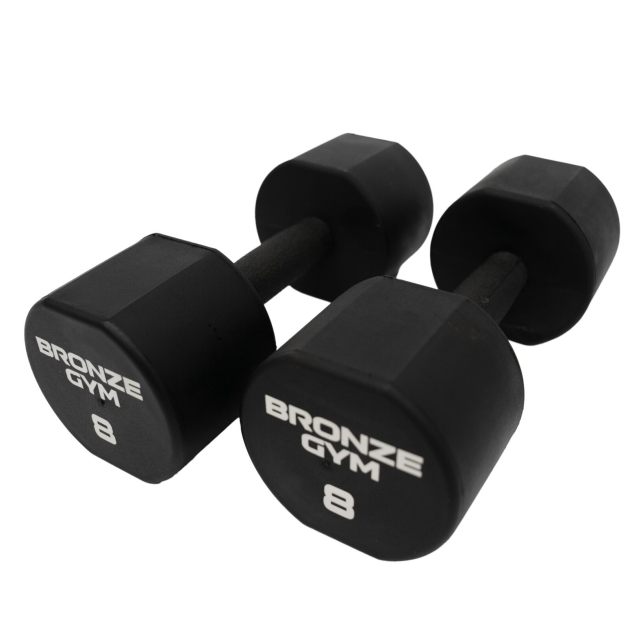 BRONZE GYM, 1-10 кг - 10 пар, шаг 1 кг Набор термополиуретановых гантелей — фото 3