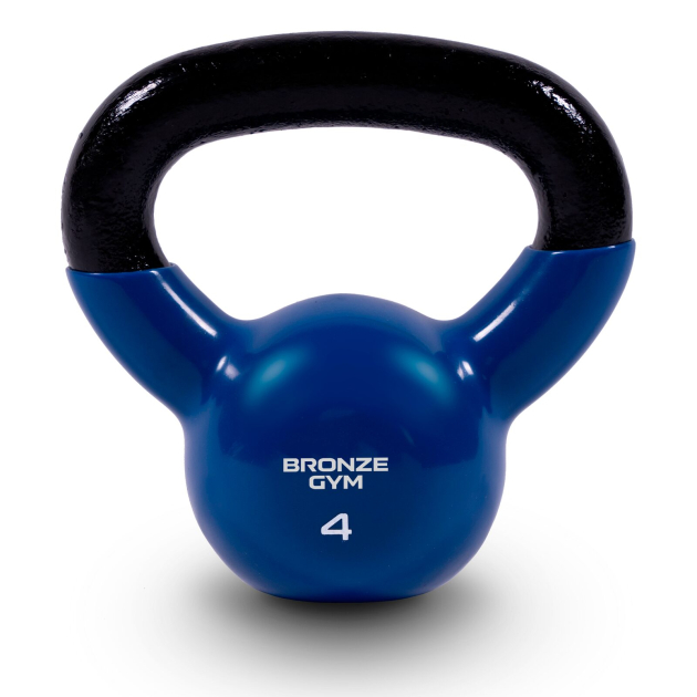 Гиря 4 кг BRONZE GYM в виниловой оболочке — фото 3