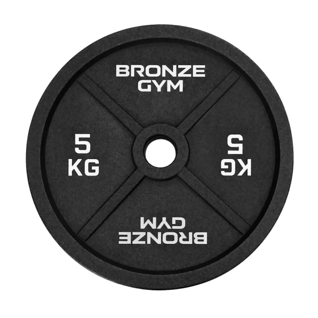 Диск 5 кг BRONZE GYM олимпийский чугунный