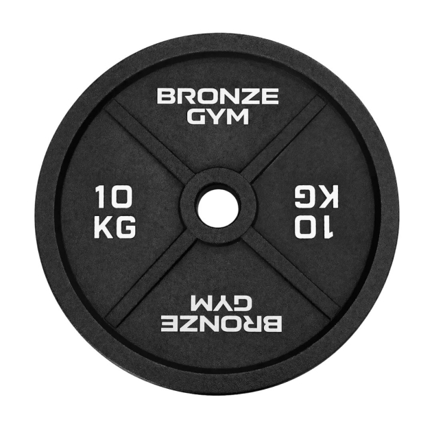 Диск 10 кг BRONZE GYM олимпийский чугунный