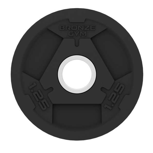 Диск 1,25 кг BRONZE GYM олимпийский обрезиненный