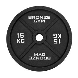 Диск 15 кг BRONZE GYM олимпийский чугунный