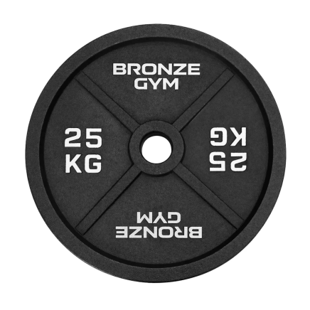 Диск 25 кг BRONZE GYM олимпийский чугунный (BGPLCI250)