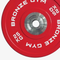 Диск 25 кг BRONZE GYM олимпийский тяжелоатлетический, красный (BGPLWL250)